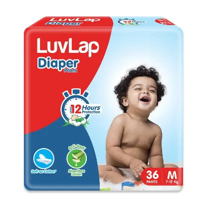 Picture of LuvLap Pant Style Baby Diapers, X-Large (XL), 54 Count, For babies of Upto 12-17Kg with Aloe Vera Lotion for rash protection, with upto 12hr protection, Diapers